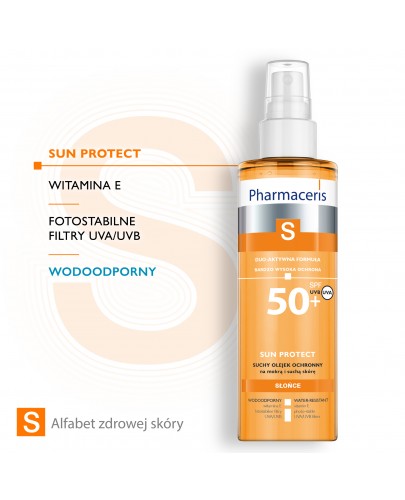 Pharmaceris S Sun Protect suchy olejek ochronny SPF50+ do ciała 200 ml