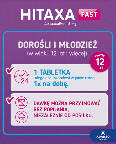 Hitaxa Fast 5 mg 10 tabletek 