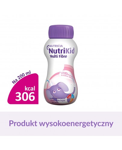 NutriKid Multi Fibre o smaku truskawkowym płyn 200 ml