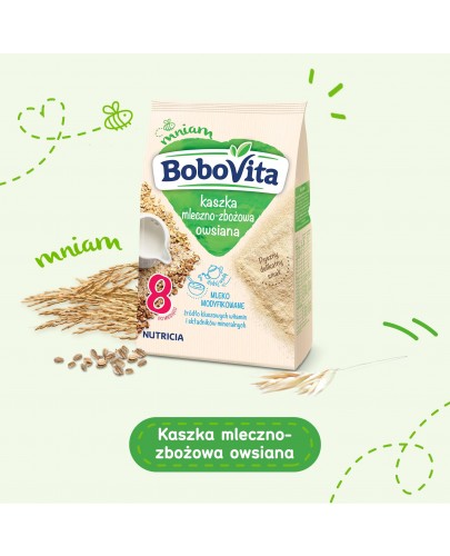 BoboVita kaszka mleczno-zbożowa owsiana po 8 miesiącu 230 g
