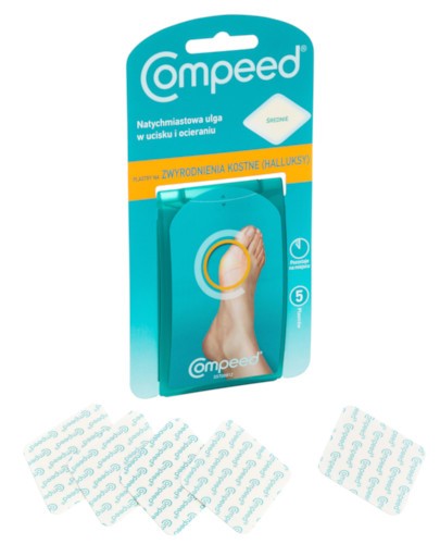 Compeed plastry na zwyrodnienia kostne (halluksy) średnie 5 sztuk