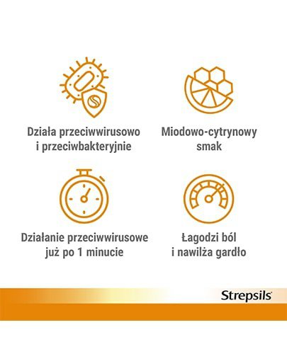 Strepsils z miodem i cytryną 24 pastylki twarde