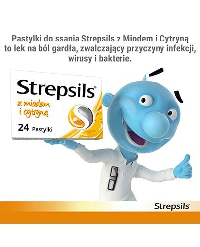 Strepsils z miodem i cytryną 24 pastylki twarde