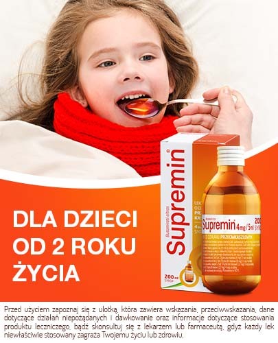 Supremin 4mg/5ml syrop o działaniu przeciwkaszlowym 200 ml