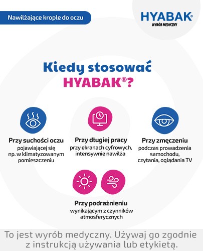 Hyabak 0,15% nawilżające krople do oczu bez konserwantów 10 ml