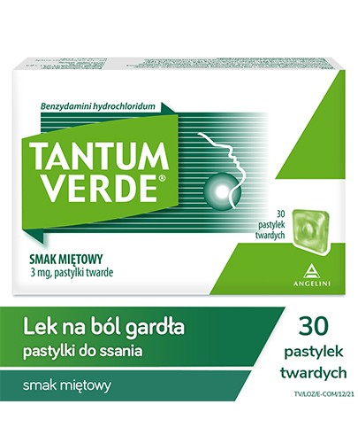 Tantum Verde 3 mg pastylki do ssania smak miętowy 30 sztuk