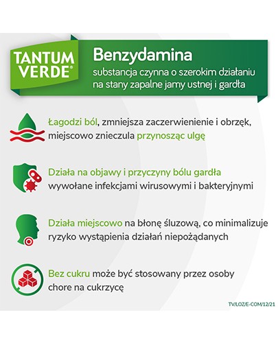 Tantum Verde 3 mg pastylki do ssania smak miętowy 30 sztuk