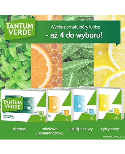 Tantum Verde 3 mg pastylki do ssania smak miętowy 30 sztuk