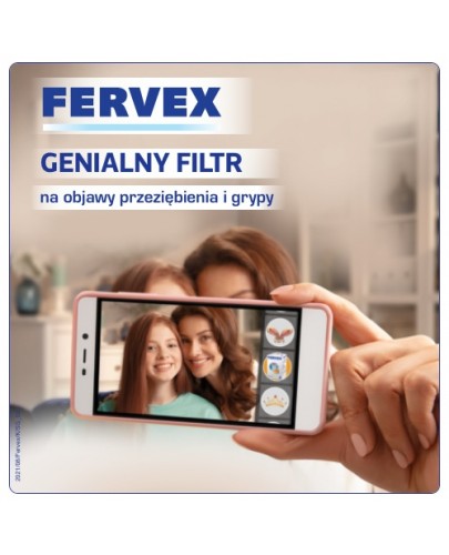 Fervex 500 mg + 25 mg + 200 mg lek na objawy przeziębienia i grypy smak cytrynowy 12 saszetek