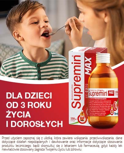 Supremin Max 1,5 mg/ml syrop o działaniu przeciwkaszlowym 150 ml 