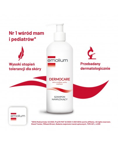 Emolium Dermocare szampon nawilżający 400 ml [NOWA FORMUŁA]