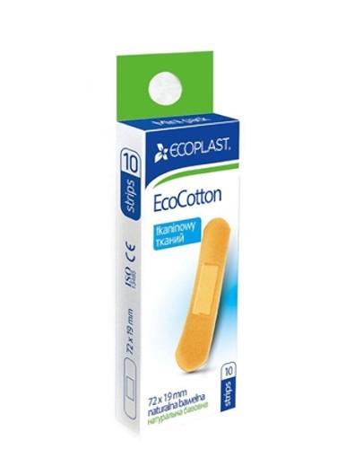 EcoPlast EcoCotton plaster medyczny tkaninowy 72x 19mm 10 sztuk