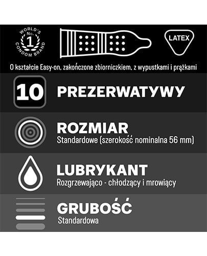 Durex Intense prezerwatywy 10 sztuk