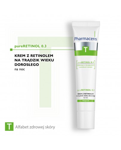 Pharmaceris T pureRetinol 0,3 krem z retinolem na trądzik wieku dorosłego na noc 40 ml [Kup 2 produkty z linii Pharmaceris T = Płyn micelarny Pharmaceris T 200 ml]
