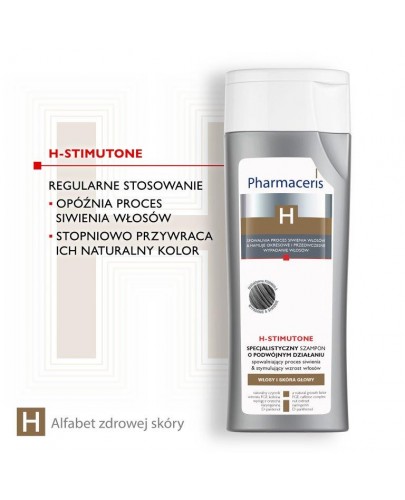 Pharmaceris H Stimutone specjalistyczny szampon spowalniający proces siwienia i stymulujący wzrost włosów 250 ml
