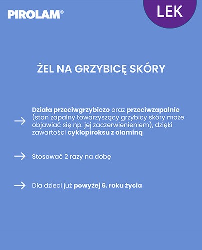 Pirolam 10 mg/g żel przeciwgrzybiczy na skórę 20 g