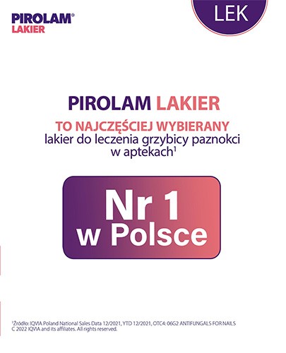 Pirolam 80 mg/g leczniczy lakier do paznokci 4 g