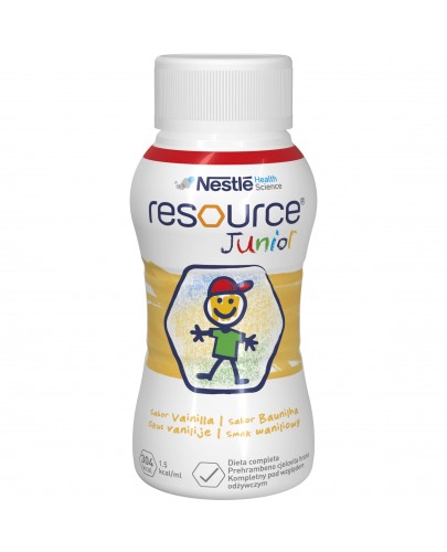 Resource Junior preparat odżywczy w płynie dla dzieci 1+ smak waniliowy 4x 200 ml