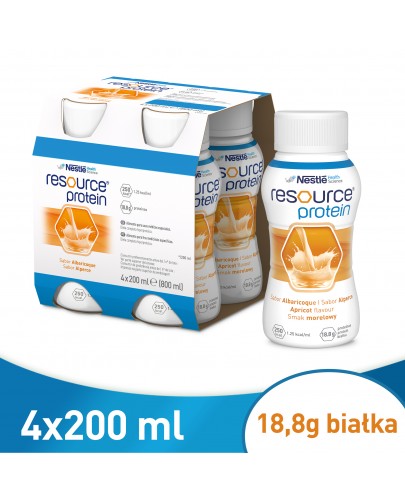 Resource Protein preparat odżywczy w płynie smak morelowy 4x 200 ml