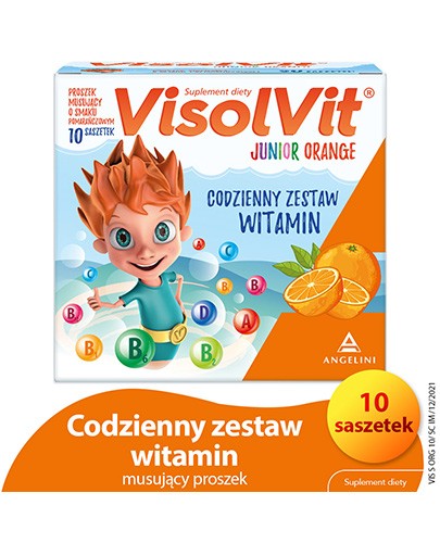 Visolvit Junior Orange proszek o smaku pomarańczowym 10 saszetek