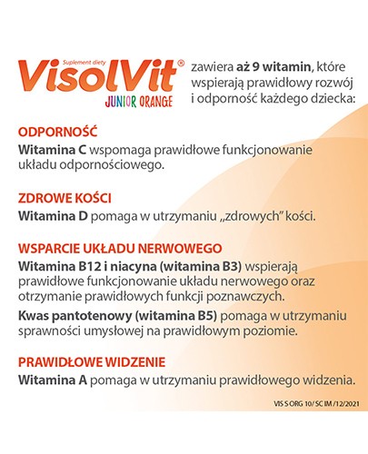 Visolvit Junior Orange proszek o smaku pomarańczowym 10 saszetek