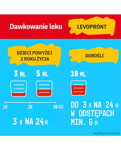 Levopront 60 mg/10 ml syrop na kaszel 120 ml