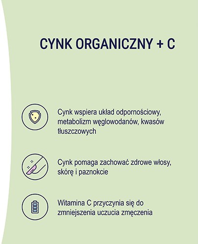 Naturell Cynk organiczny 15mg + witamina C 80mg 60 tabletek