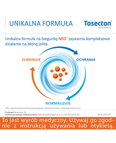 Tasectan 250mg proszek do stosowania u dzieci 20 saszetek