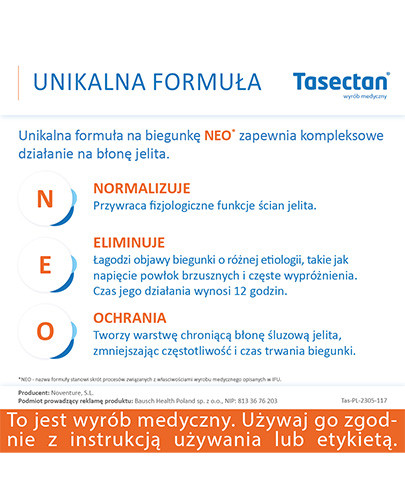 Tasectan 250mg proszek do stosowania u dzieci 20 saszetek