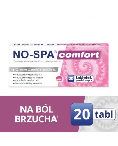 No-Spa Comfort na ból brzucha, skurcze 20 tabletek powlekanych