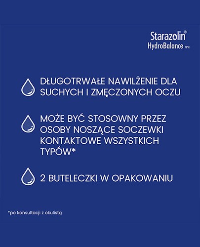 Starazolin HydroBalance PPH nawilżające krople do oczu 2x 5 ml