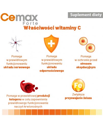 CeMax Forte witamina C 1000mg 30 tabletek