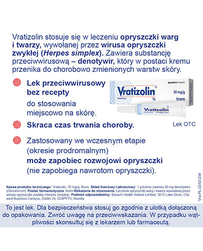 Vratizolin 3% krem 3 g