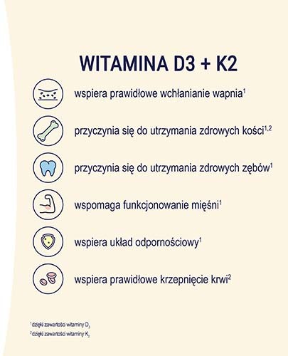 Naturell Witamina D3 + K2 MK-7 60 tabletek