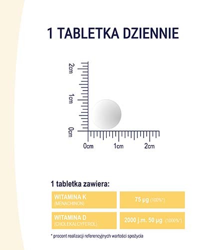 Naturell Witamina D3 + K2 MK-7 60 tabletek