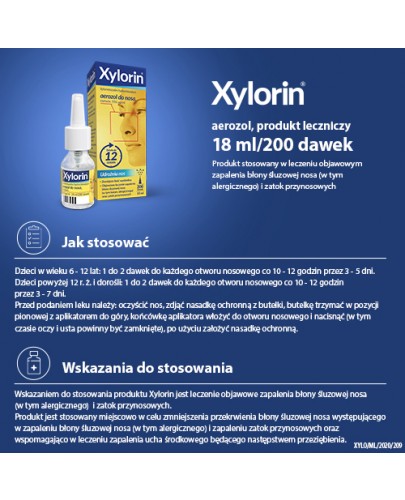 Xylorin 0,55 mg/ml aerozol do nosa 18 ml