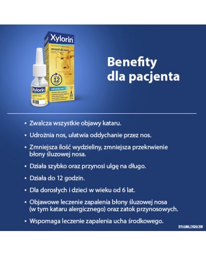 Xylorin 0,55 mg/ml aerozol do nosa 18 ml