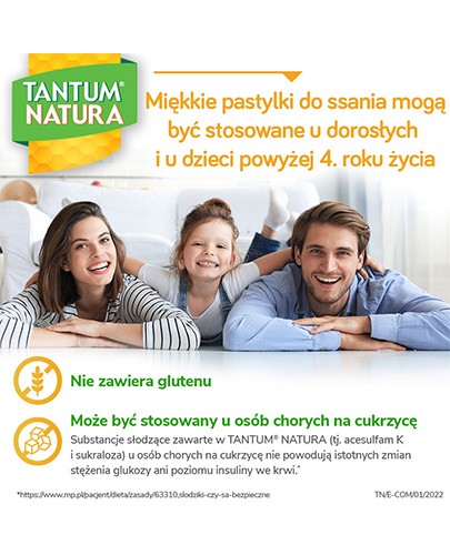 Tantum Natura smak cytrynowo-miodowy 15 pastylek