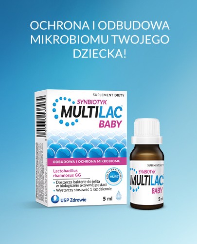 Multilac Baby Synbiotyk probiotyk + prebiotyk krople 5 ml