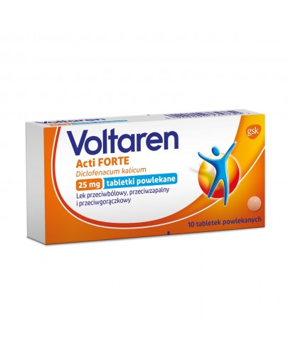 Voltaren Acti Forte 25 mg tabletki przeciwbólowe i przeciwzapalne 10 tabletek powlekanych