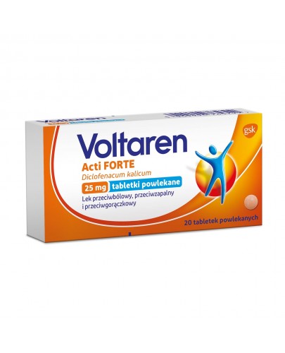 Voltaren Acti Forte 25 mg tabletki przeciwbólowe i przeciwzapalne 20 tabletek powlekanych