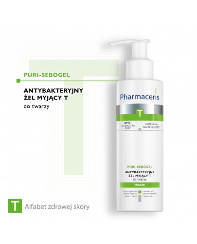 Pharmaceris T Puri-Sebogel antybakteryjny żel myjący do twarzy 190 ml [Kup 2 produkty z linii Pharmaceris T = Płyn micelarny Pharmaceris T 200 ml]