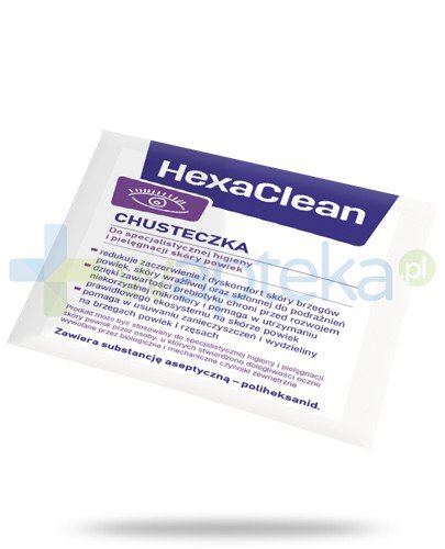 HexaClean chusteczki do specjalistycznej higieny i pielęgnacji brzegów powiek 20 sztuk