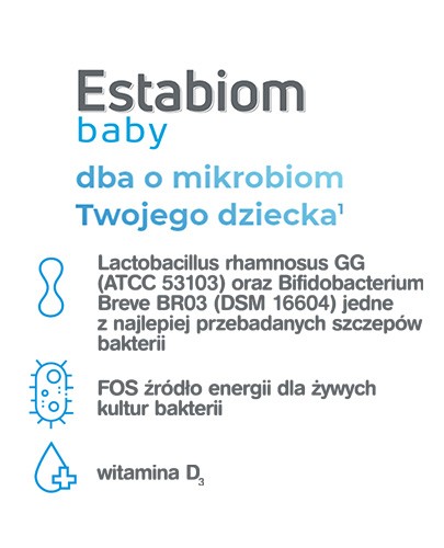 Estabiom Baby probiotyk, krople dla dzieci do 3 roku życia 5 ml