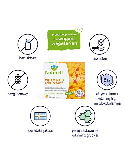 Naturell Witamina B Complex Forte 40 tabletek