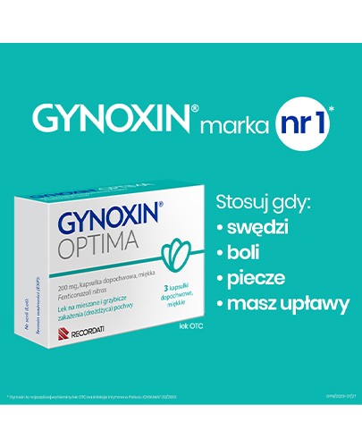 Gynoxin Optima 200 mg kapsułki dopochwowe 3 sztuki