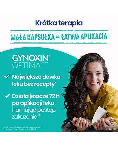 Gynoxin Optima 200 mg kapsułki dopochwowe 3 sztuki