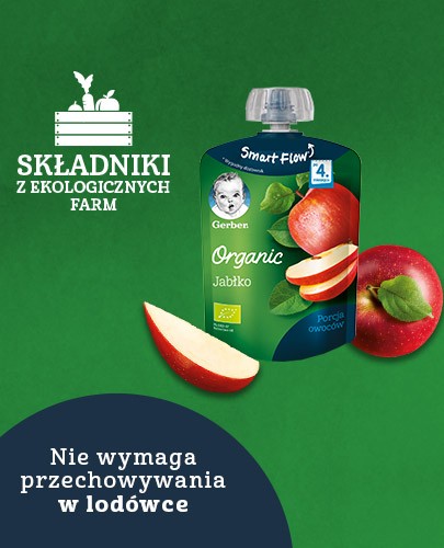 Nestlé Gerber Organic Jabłko deserek owocowy dla dzieci 4m+ 90 g
