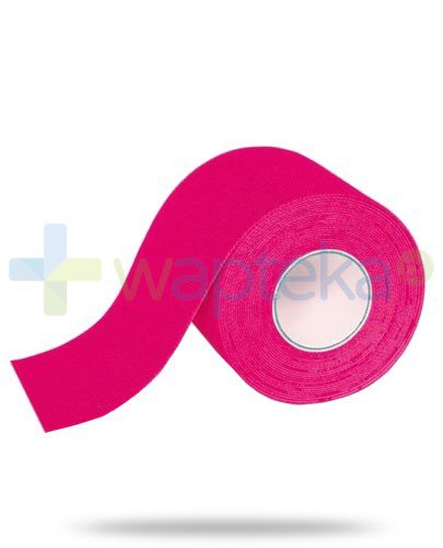 Kinesiology Tape taśma do kinesiotapingu 5cm x 5m kolor różowy 1 sztuka