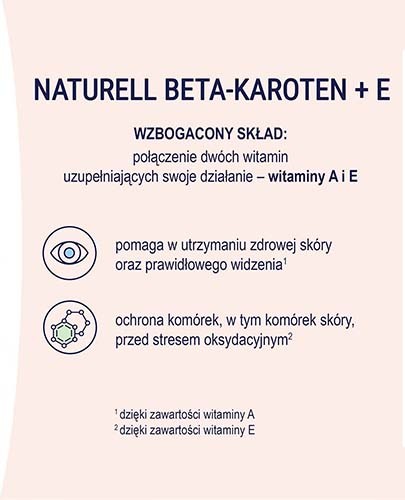 Naturell Beta-Karoten 0,1mg + 10mg witamina E 60 tabletek